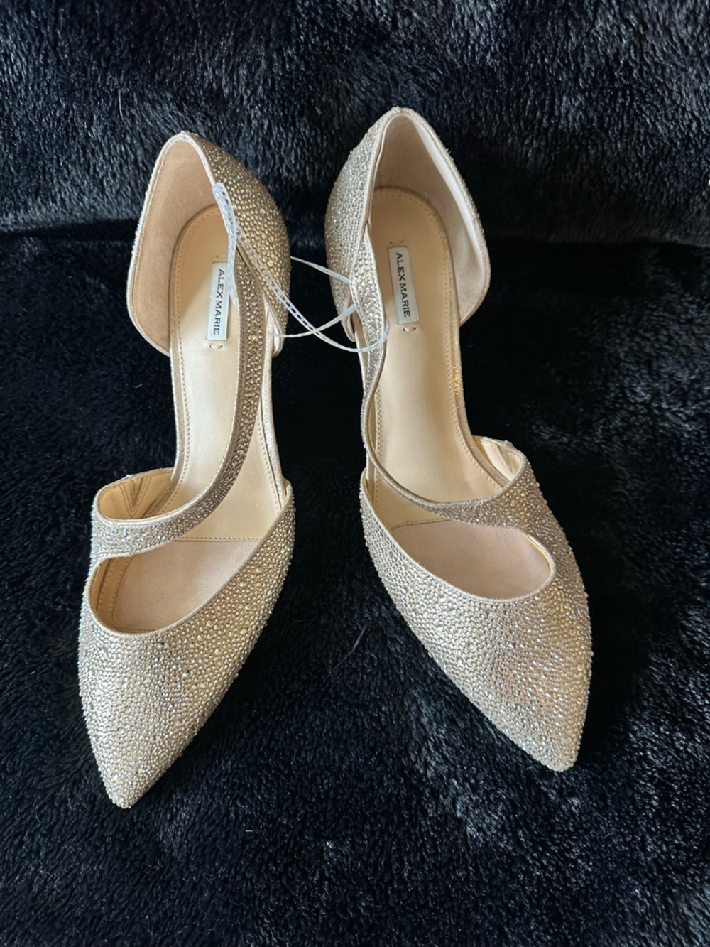 Alex Marie Women's Sparkling Champagne D'Orsay Pointed-Toe Heels